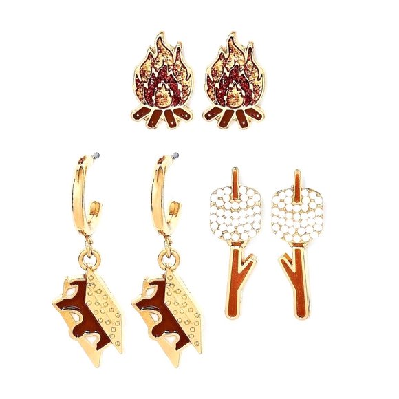 SUGAR FIX "Let’s Get Lit" 3pc Earring Set (Gold) - NEW!!! - Picture 7 of 7